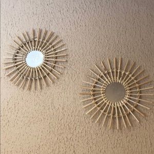 Boho sunburst mirrors